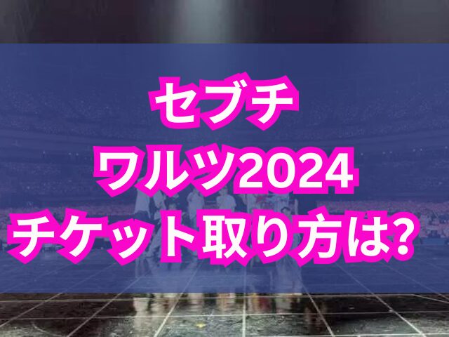 セブチのワルツ2024チケット取り方は？一般発売はいつからいつまでかも紹介