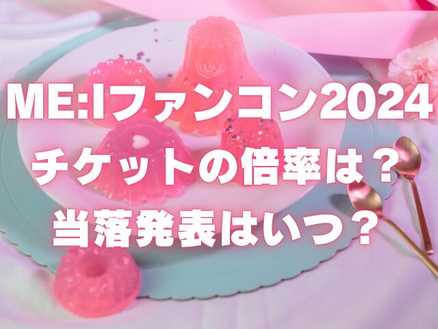 MEIファンコン（幕張）2024チケットの倍率は？当落発表はいつ？